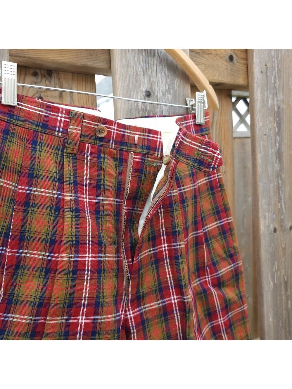 Harry Rosen Plaid Dress Pants Made in Japan 28" x 30" w-73cm - Picture 2 of 8